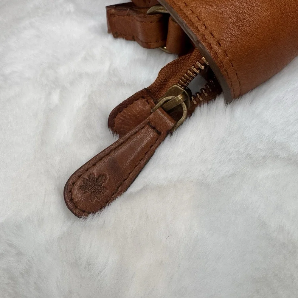 Oak & Tan Super Soft Brown Leather Crossbody Bag Small Phone Purse Wallet